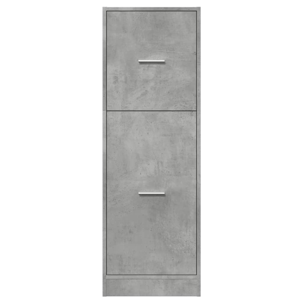 apotekerskab 40x41x118 cm konstrueret træ betongrå