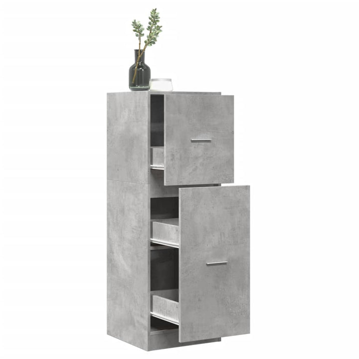 apotekerskab 40x41x118 cm konstrueret træ betongrå