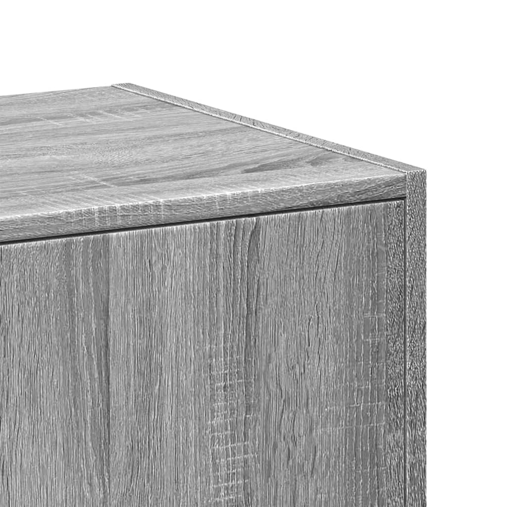 udtræksskab 40x41x118 cm konstrueret træ grå sonoma-eg