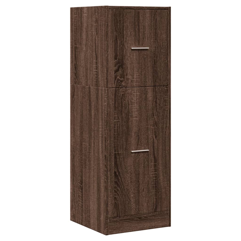 udtræksskab 40x41x118 cm konstrueret træ brun egetræsfarve