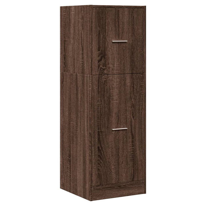udtræksskab 40x41x118 cm konstrueret træ brun egetræsfarve