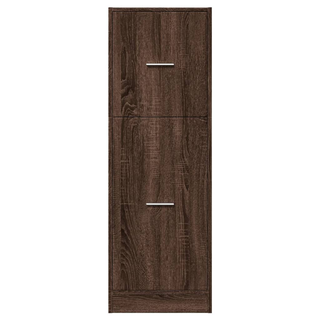 udtræksskab 40x41x118 cm konstrueret træ brun egetræsfarve