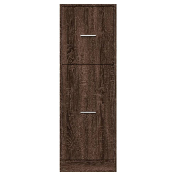 udtræksskab 40x41x118 cm konstrueret træ brun egetræsfarve