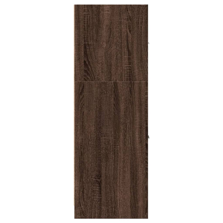 udtræksskab 40x41x118 cm konstrueret træ brun egetræsfarve