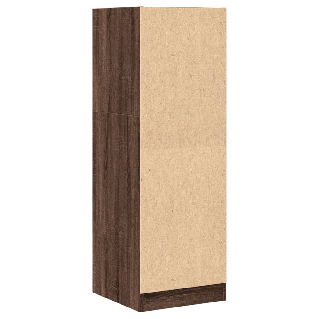 udtræksskab 40x41x118 cm konstrueret træ brun egetræsfarve