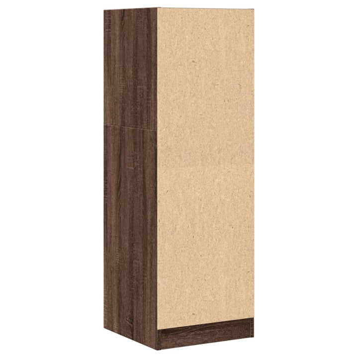 udtræksskab 40x41x118 cm konstrueret træ brun egetræsfarve