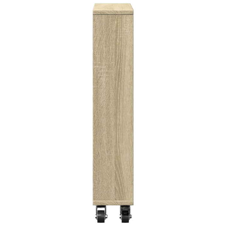 smal opbevaringsvogn Sonoma eg 48x13x68 cm konstrueret træ