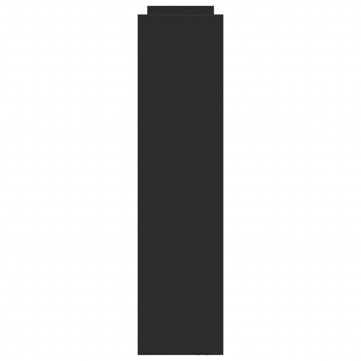 smal opbevaringsvogn 4 hylder konstrueret træ sort