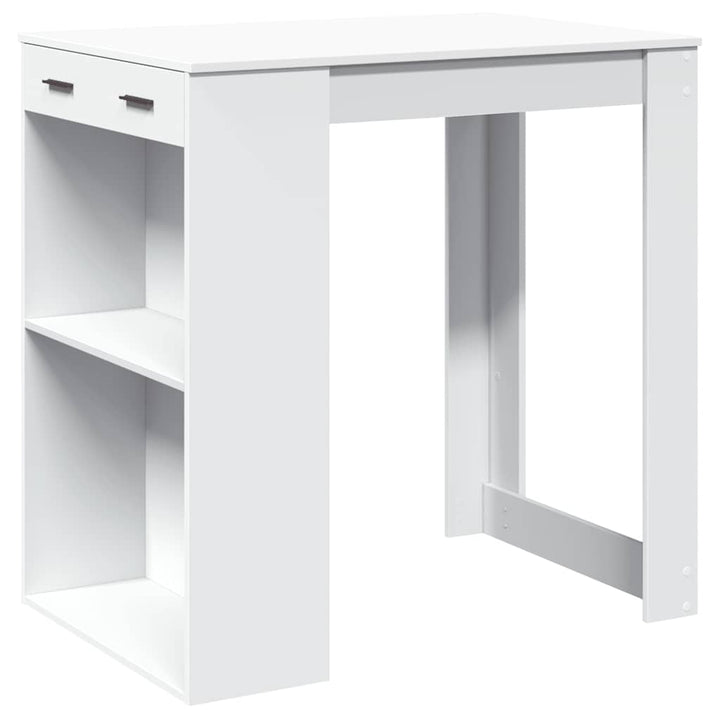 barbord 102x70x103,5 cm konstrueret træ hvid