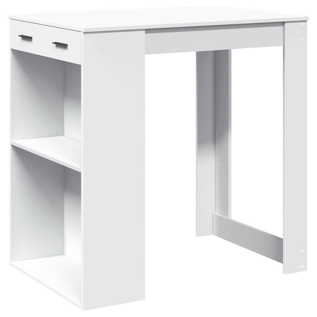 barbord 102x70x103,5 cm konstrueret træ hvid