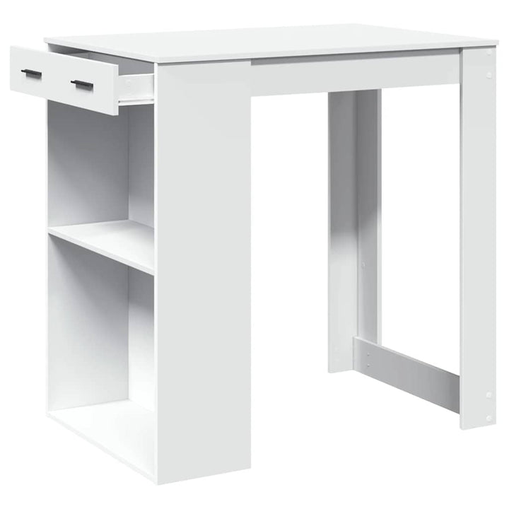barbord 102x70x103,5 cm konstrueret træ hvid