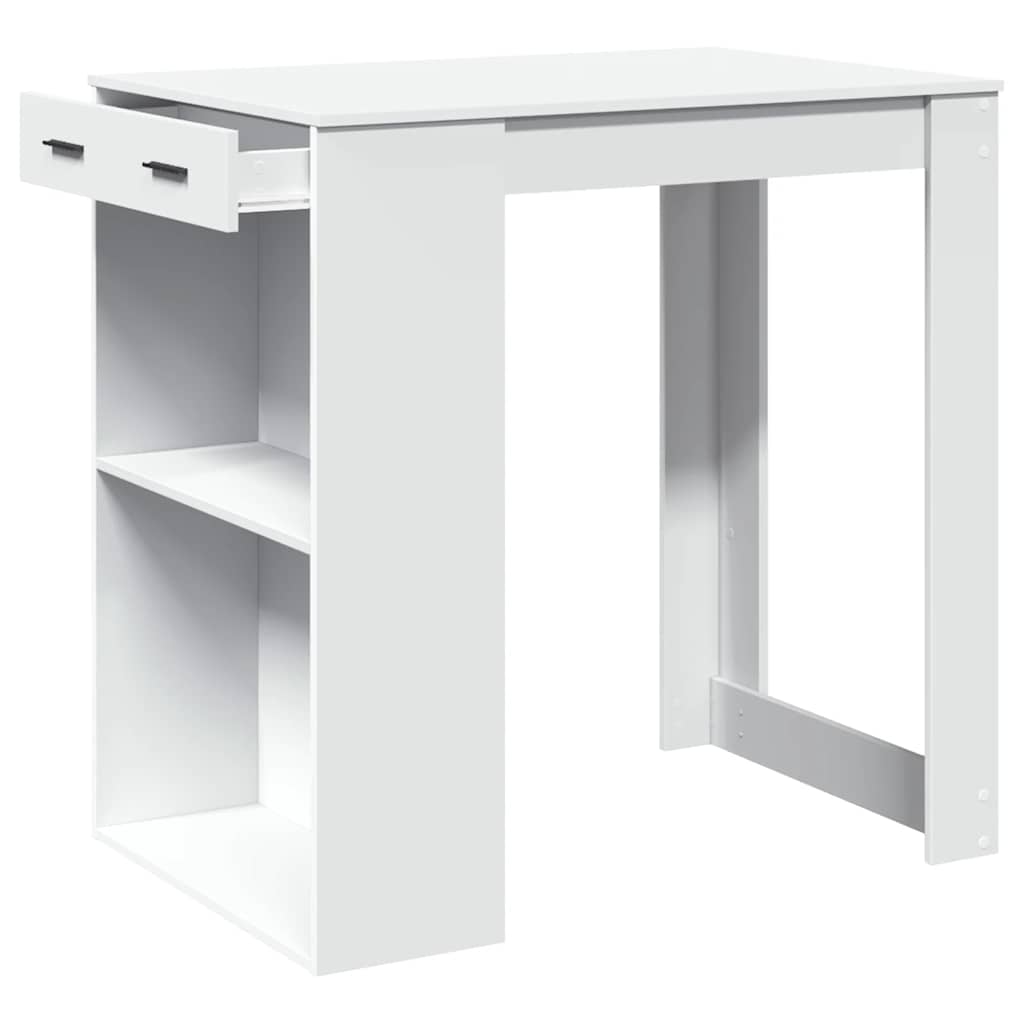 barbord 102x70x103,5 cm konstrueret træ hvid