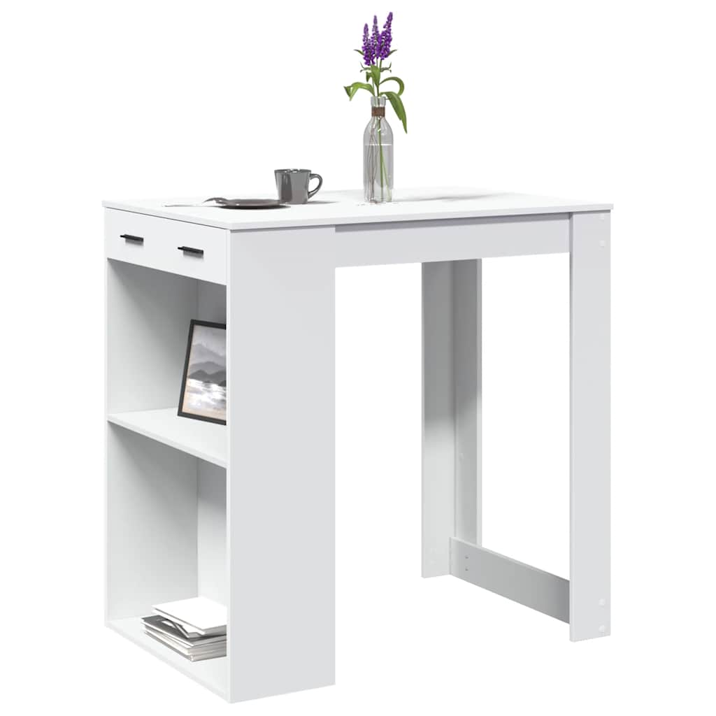 barbord 102x70x103,5 cm konstrueret træ hvid