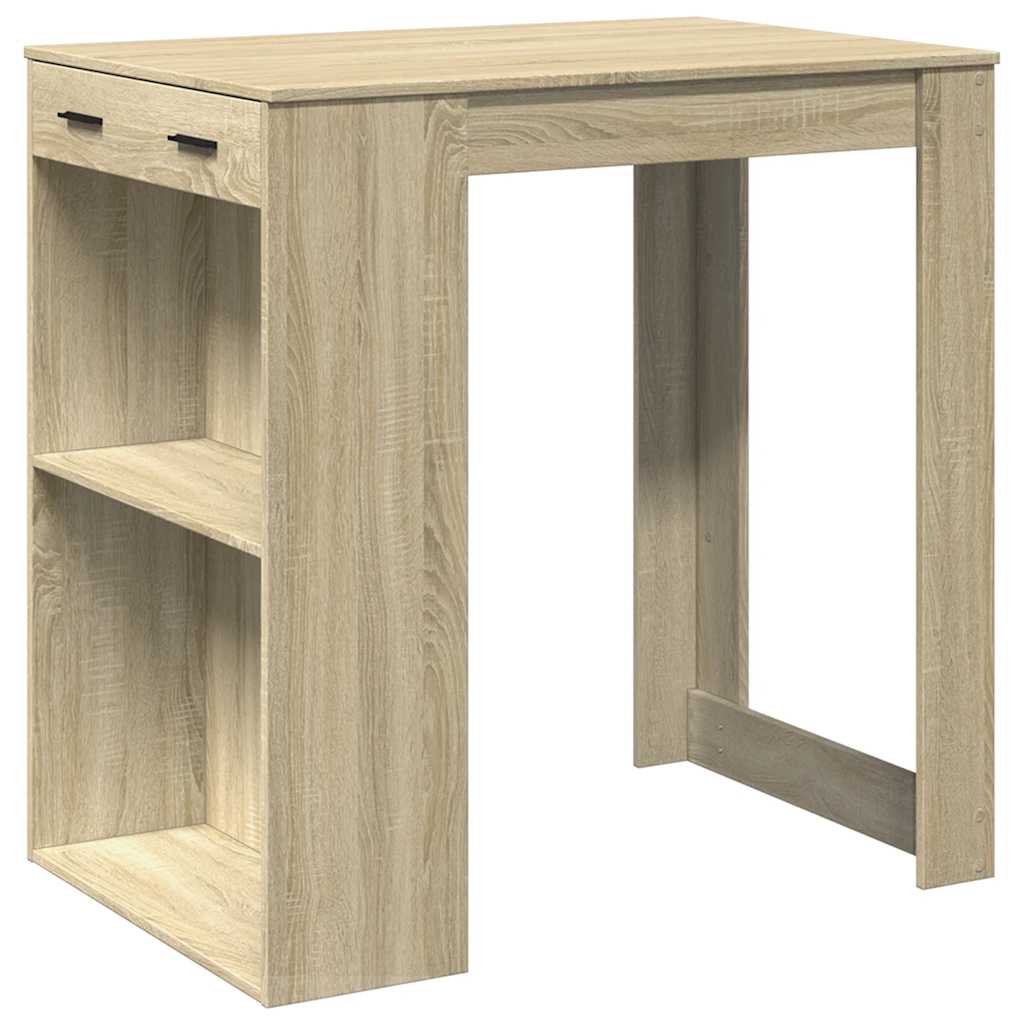 barbord 102x70x103,5 cm konstrueret træ sonoma-eg