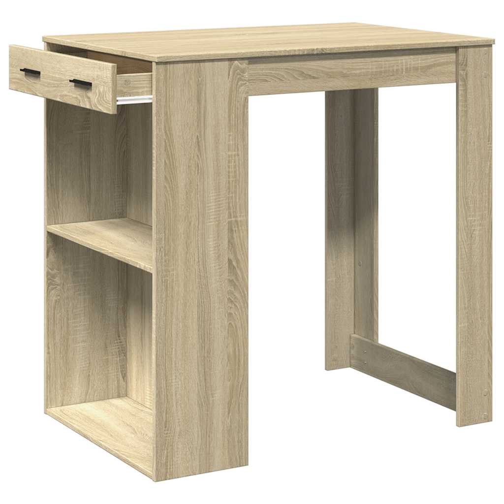 barbord 102x70x103,5 cm konstrueret træ sonoma-eg