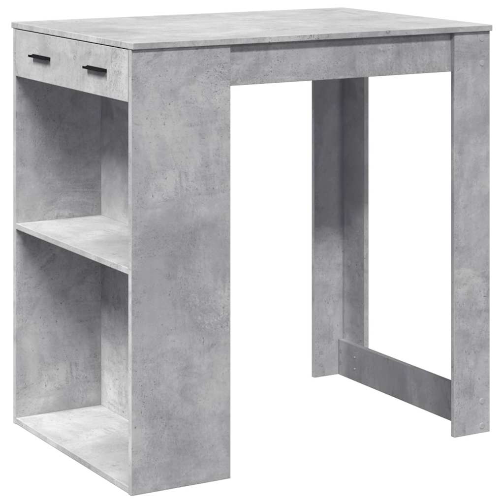 barbord 102x70x103,5 cm konstrueret træ betongrå