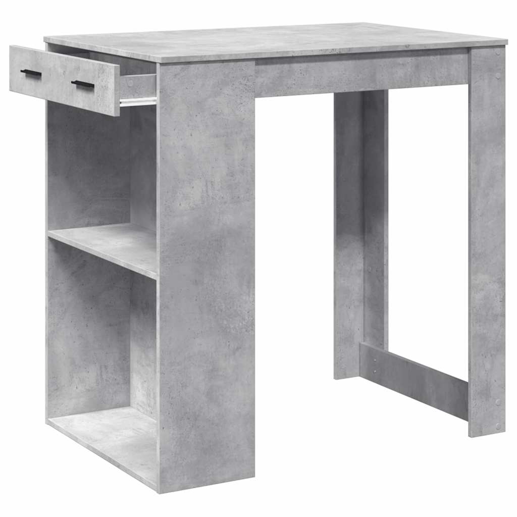 barbord 102x70x103,5 cm konstrueret træ betongrå