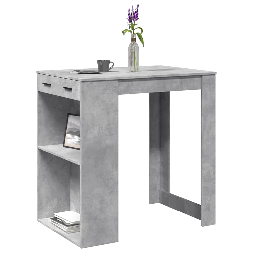 barbord 102x70x103,5 cm konstrueret træ betongrå