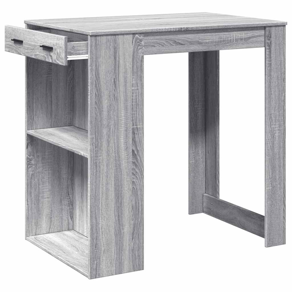 barbord 102x70x103,5 cm konstrueret træ grå sonoma-eg