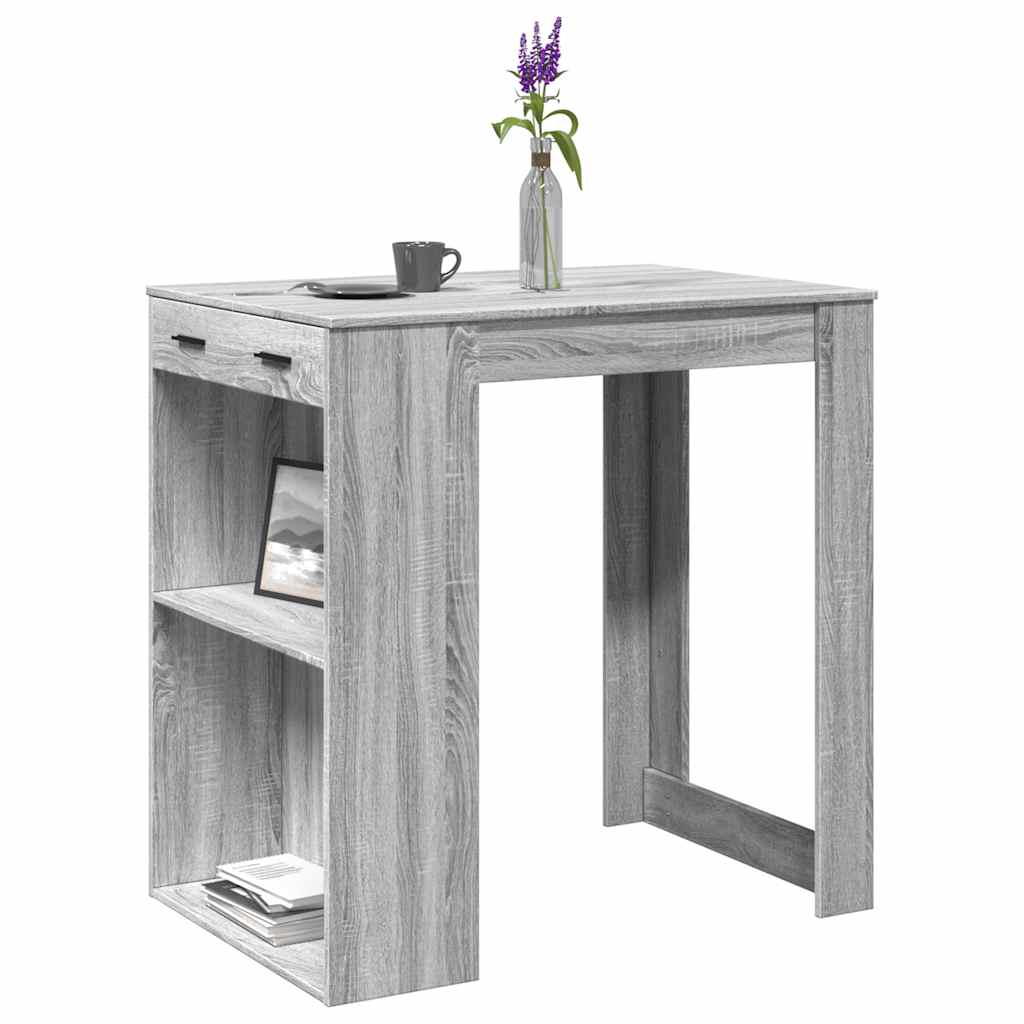 barbord 102x70x103,5 cm konstrueret træ grå sonoma-eg