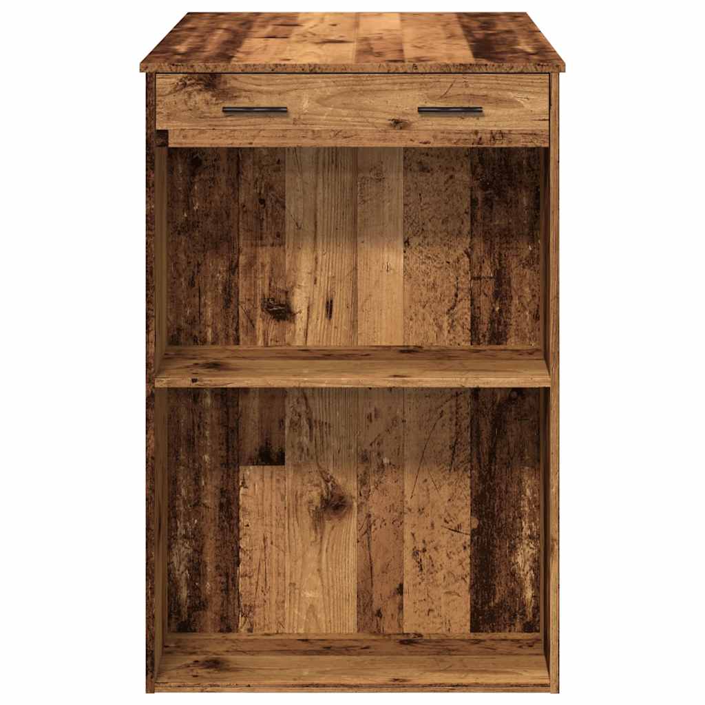 barbord 102x70x103,5 cm konstrueret træ gammelt trælook