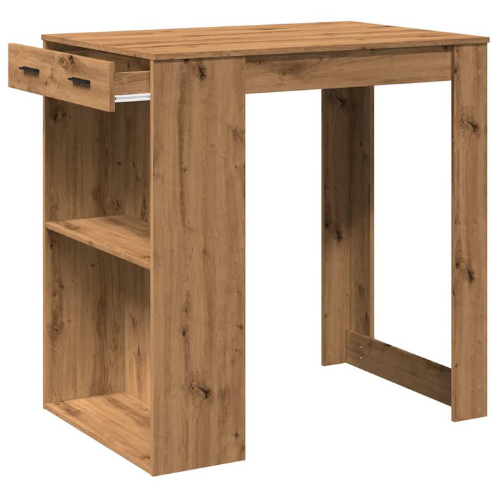 barbord 102x70x103,5 cm konstrueret træ gammelt trælook