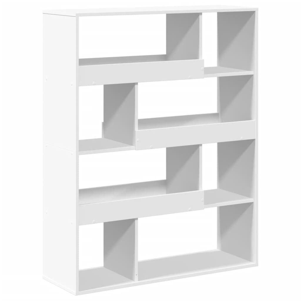bogreol 100x33x125,5 cm konstrueret træ hvid