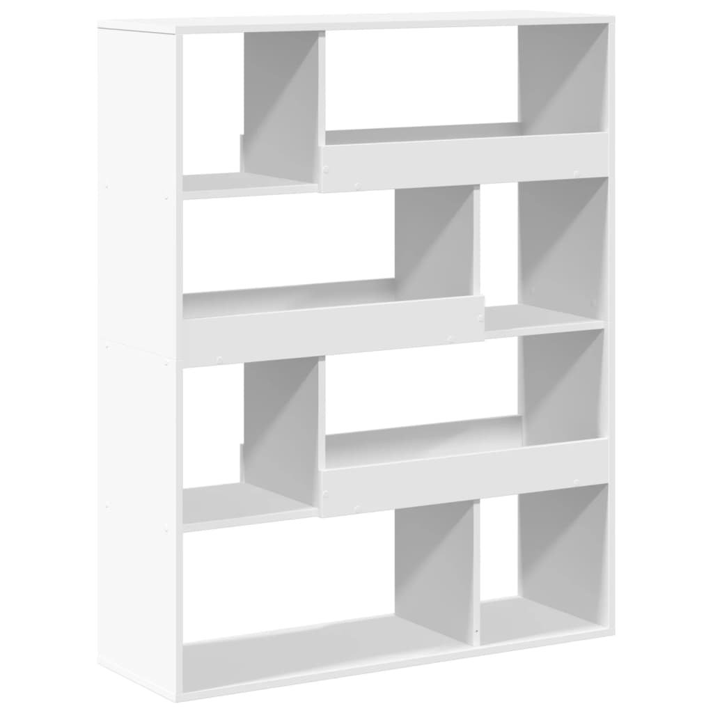 bogreol 100x33x125,5 cm konstrueret træ hvid