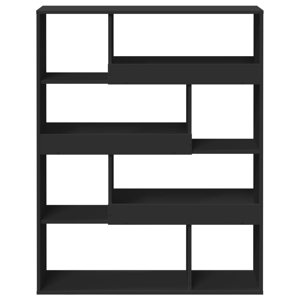 bogreol 100x33x125,5 cm konstrueret træ sort