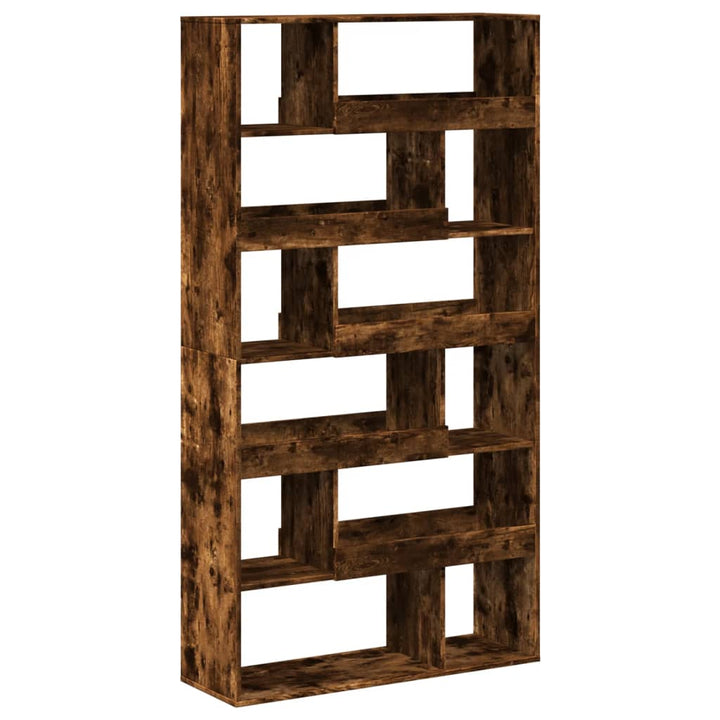 bogreol 100x33x187,5 cm konstrueret træ røget egetræsfarve