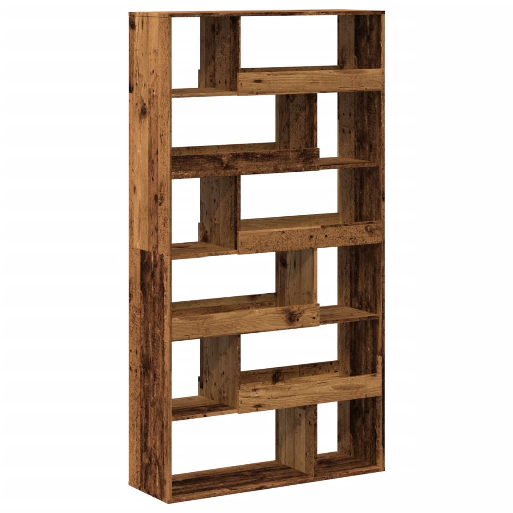 bogreol 100x33x187,5 cm konstrueret træ gammelt trælook