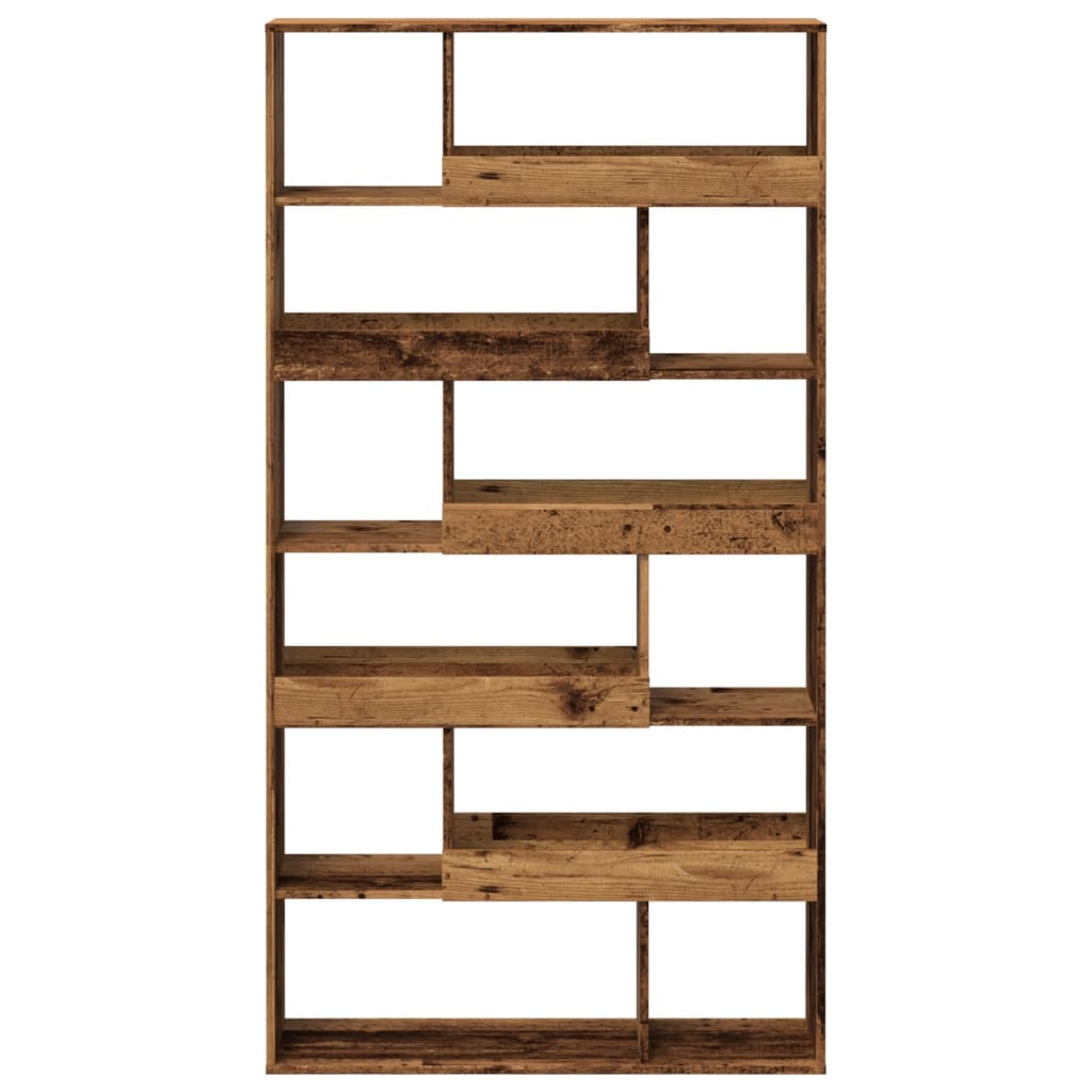 bogreol 100x33x187,5 cm konstrueret træ gammelt trælook
