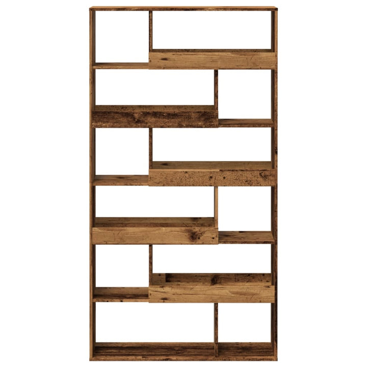 bogreol 100x33x187,5 cm konstrueret træ gammelt trælook