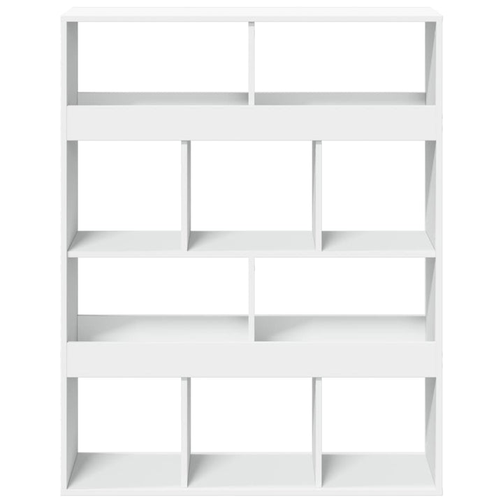 bogreol 100x33x125,5 cm konstrueret træ hvid