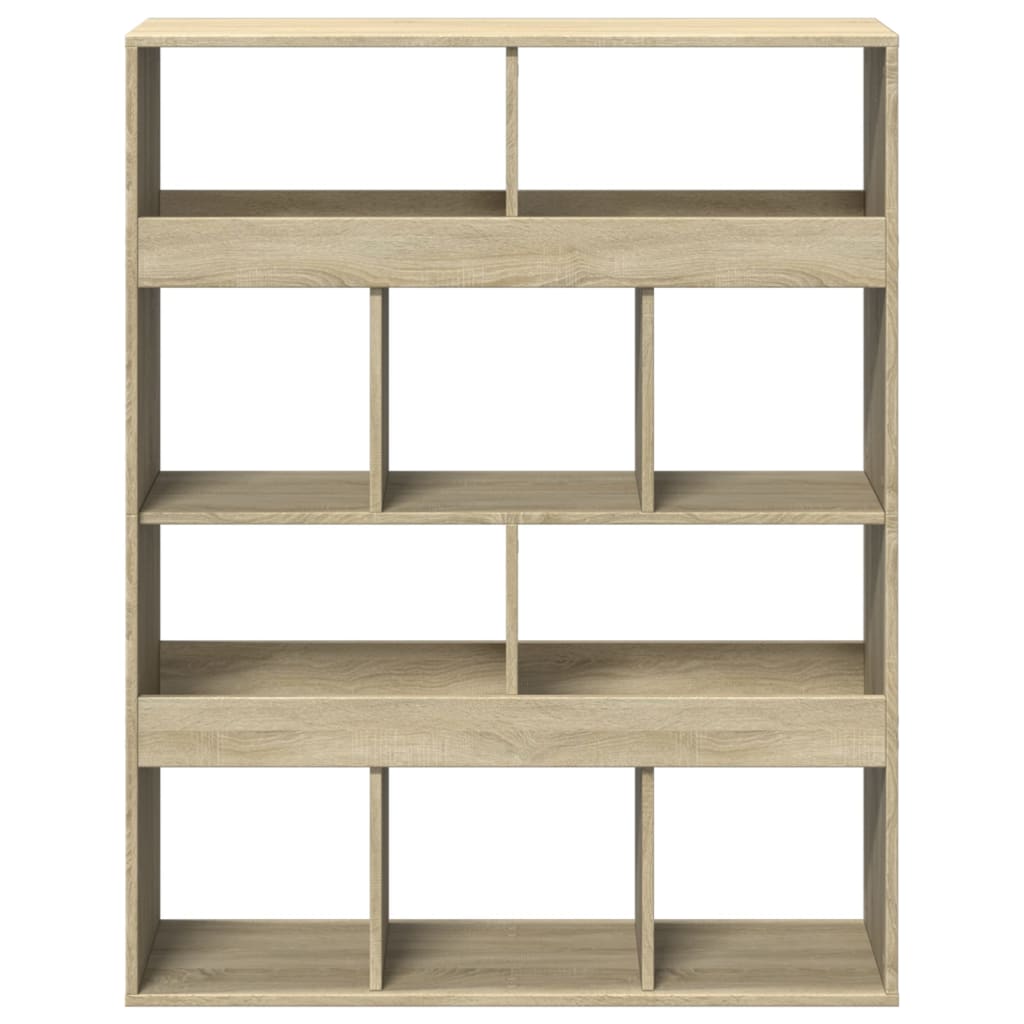 bogreol 100x33x125,5 cm konstrueret træ sonoma-eg