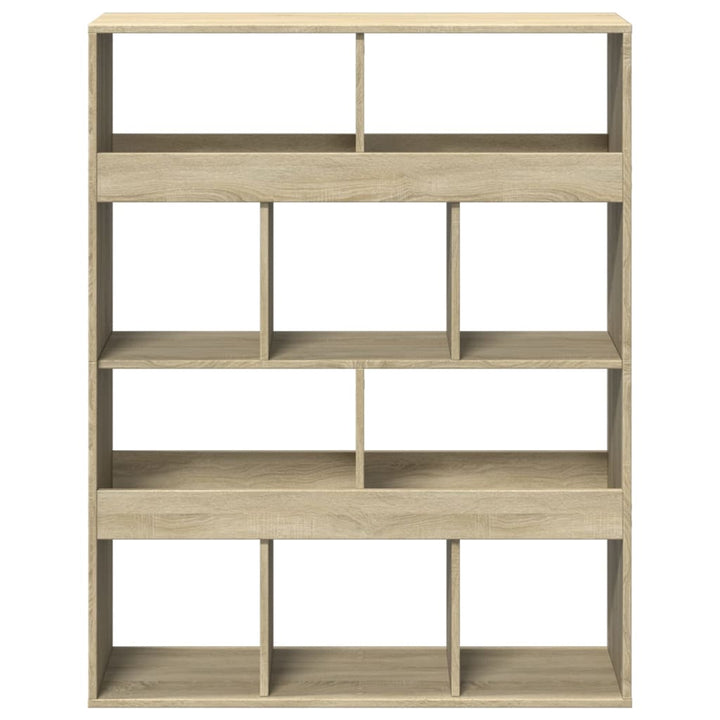 bogreol 100x33x125,5 cm konstrueret træ sonoma-eg