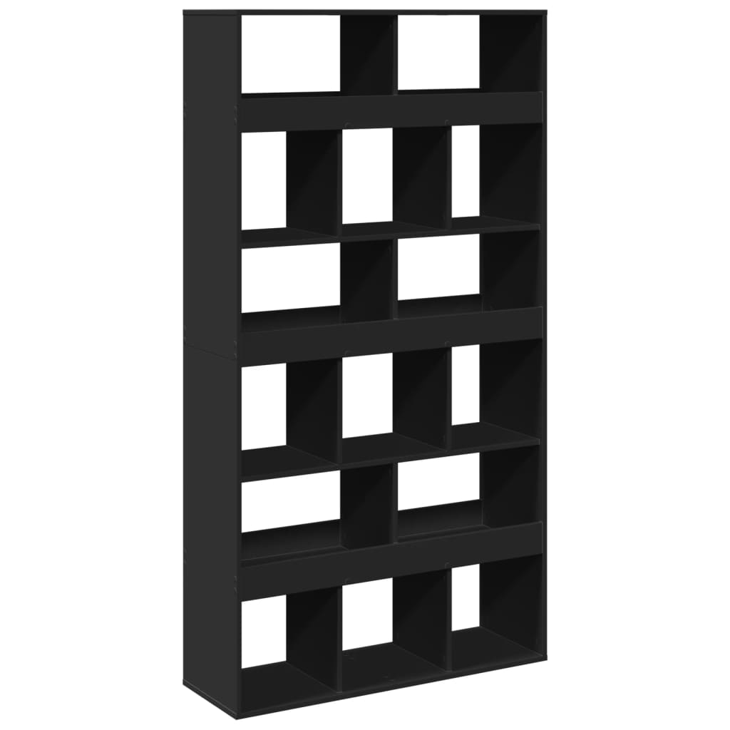 bogreol 100x33x187,5 cm konstrueret træ sort