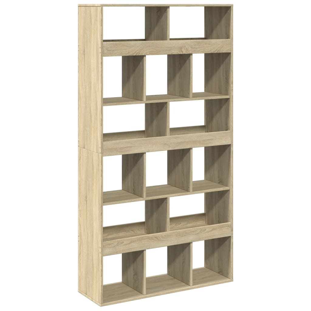 bogreol 100x33x187,5 cm konstrueret træ sonoma-eg