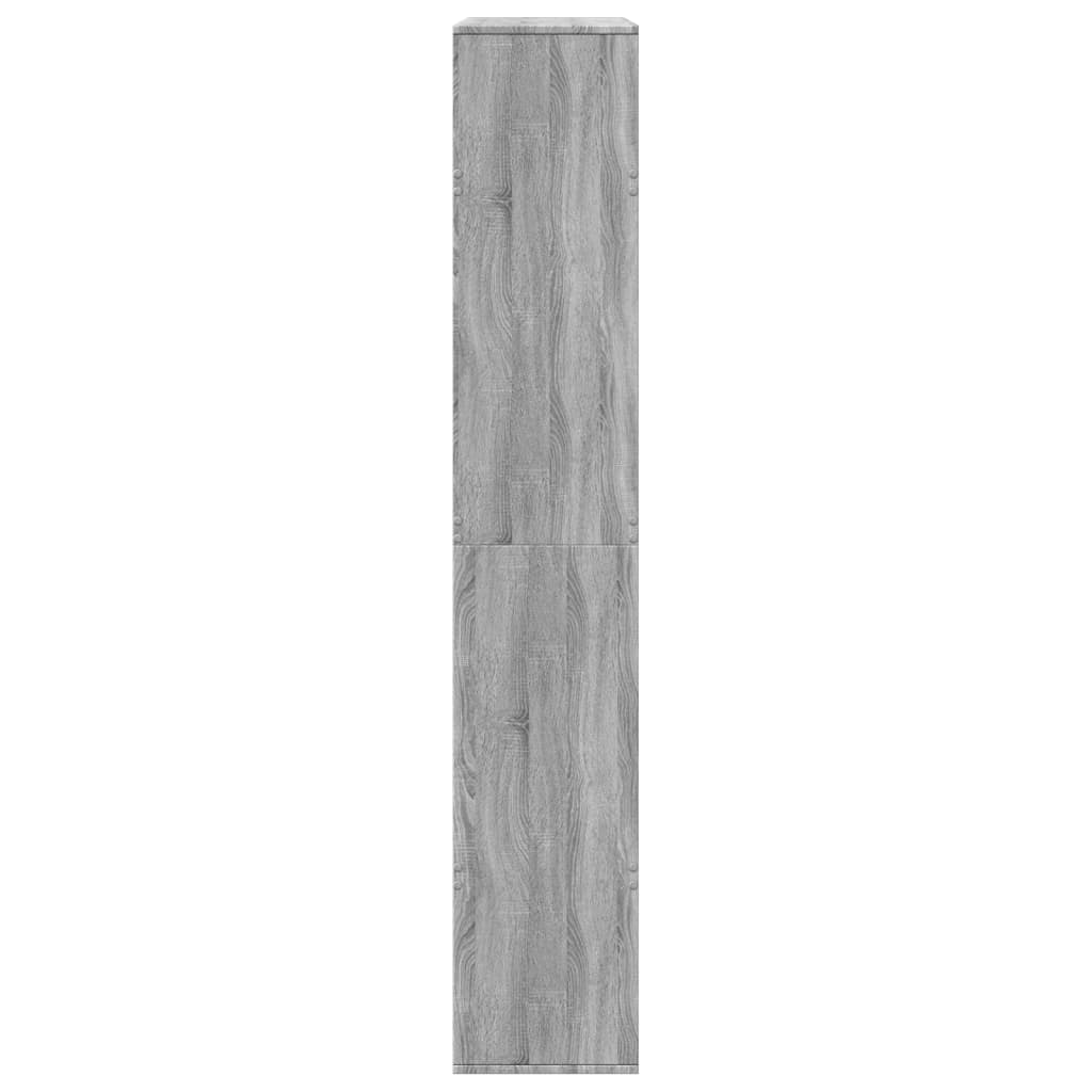 bogreol 100x33x187,5 cm konstrueret træ grå sonoma-eg