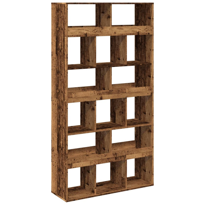 bogreol 100x33x187,5 cm konstrueret træ gammelt trælook