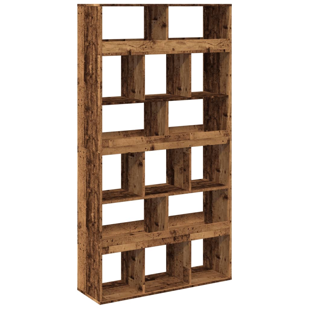 bogreol 100x33x187,5 cm konstrueret træ gammelt trælook