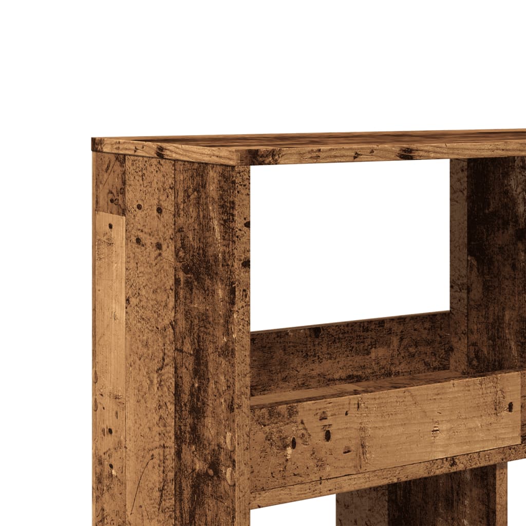 bogreol 100x33x187,5 cm konstrueret træ gammelt trælook