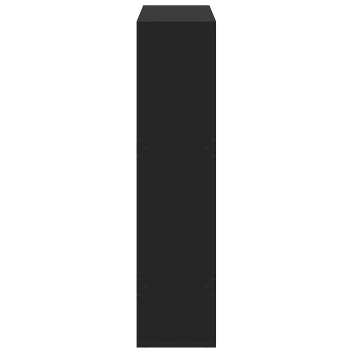 bogreol 100x33x135 cm konstrueret træ sort