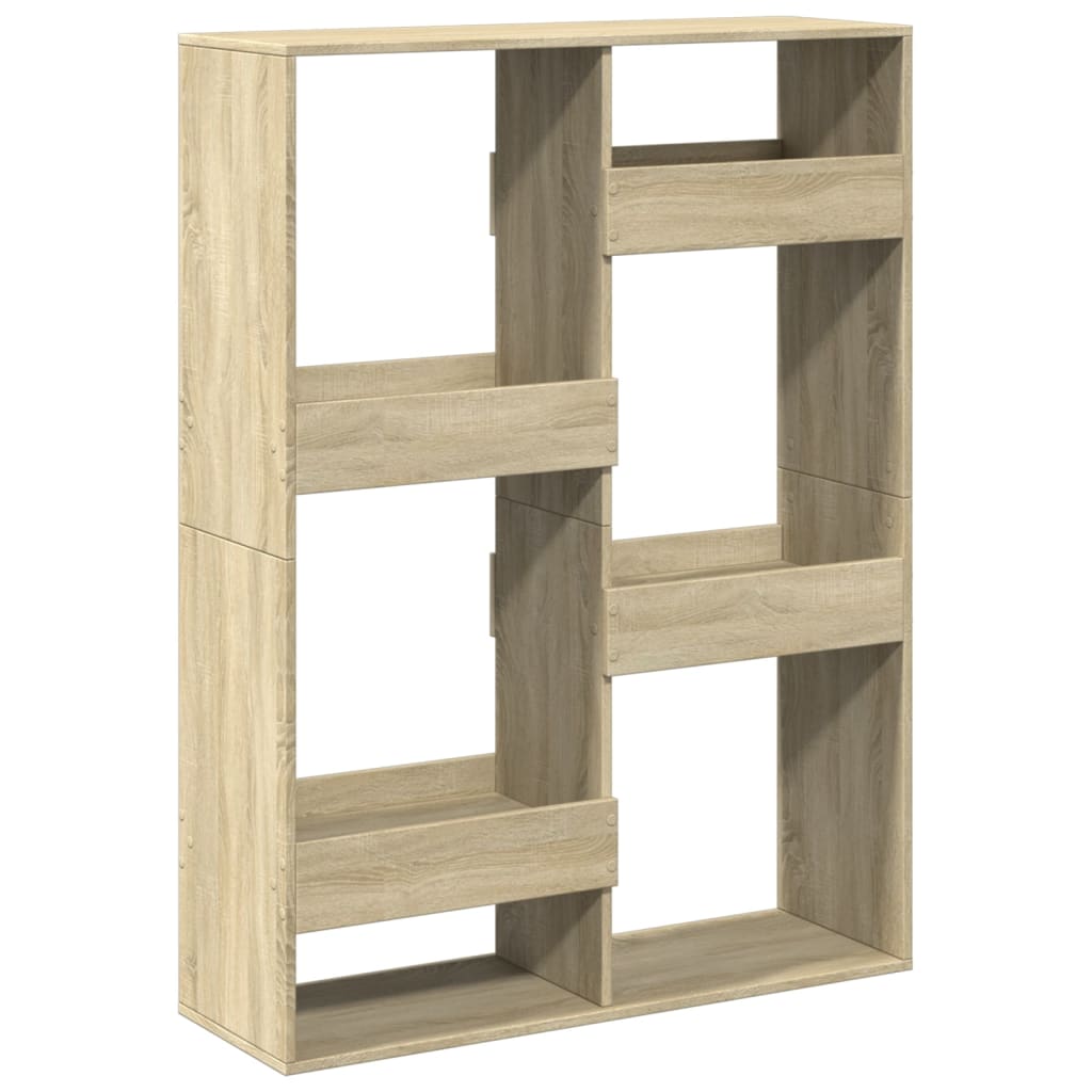 bogreol 100x33x135 cm konstrueret træ sonoma-eg