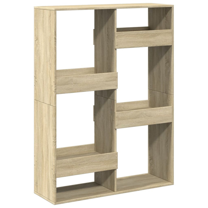 bogreol 100x33x135 cm konstrueret træ sonoma-eg