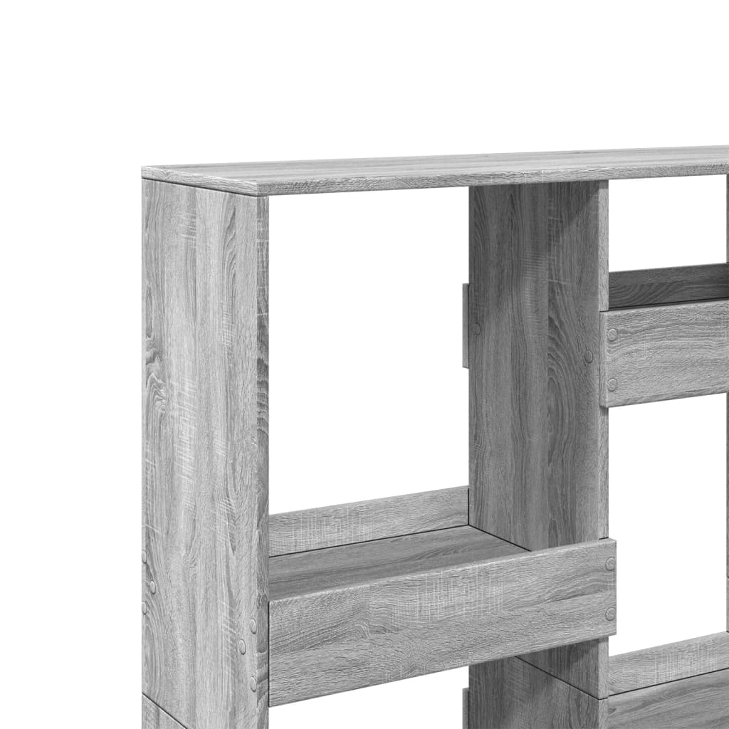 bogreol 100x33x135 cm konstrueret træ grå sonoma-eg