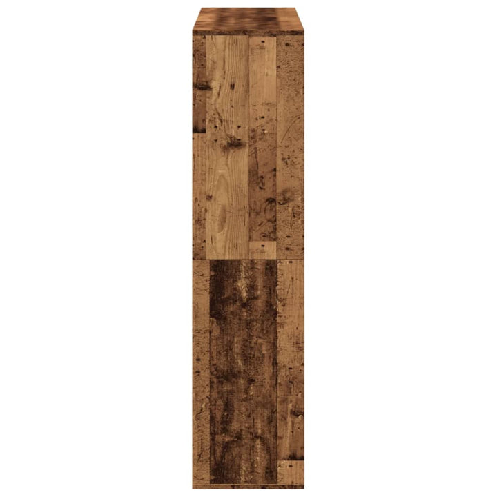 bogreol 100x33x135 cm konstrueret træ antikt træ