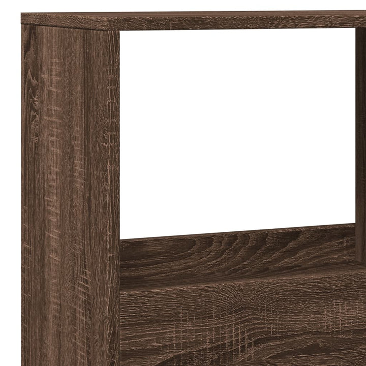 bogreol 100x33x155,5 cm konstrueret træ brun egetræsfarve