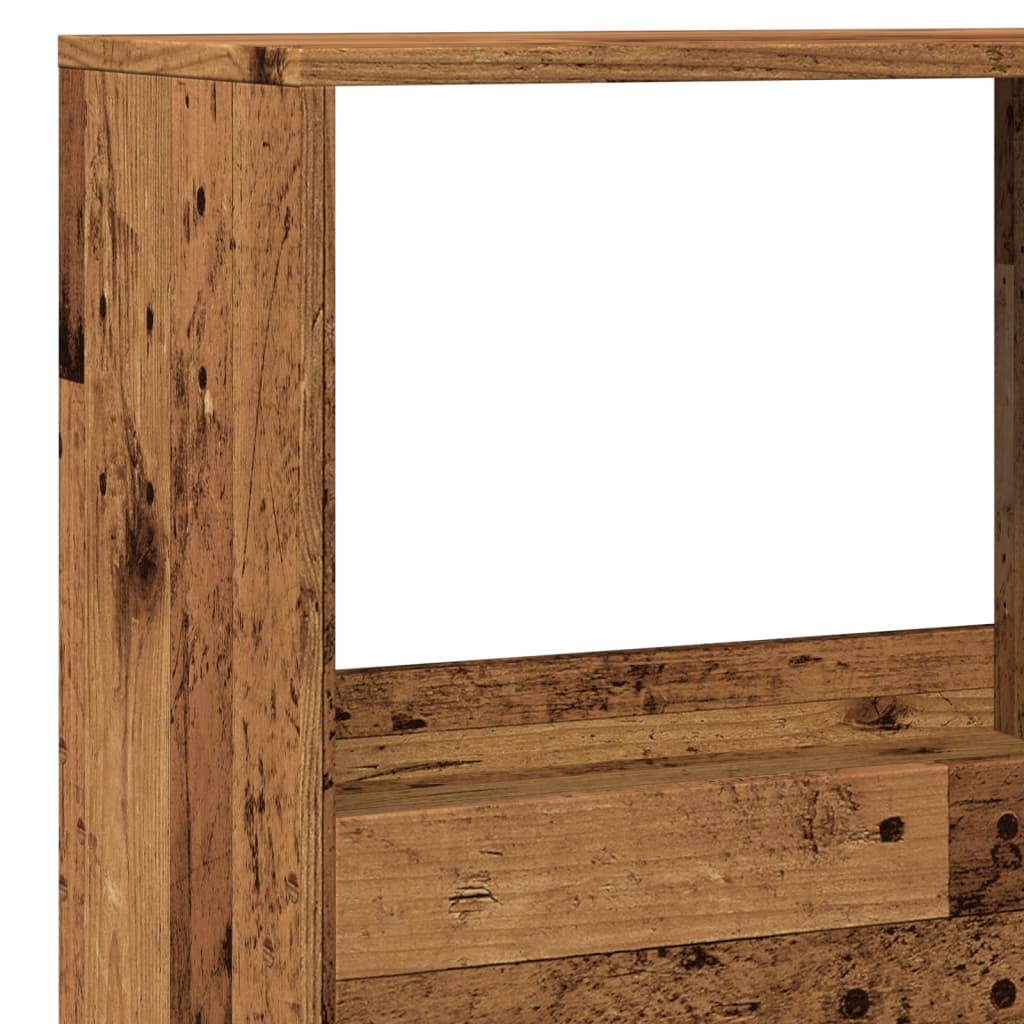 bogreol 100x33x155,5 cm konstrueret træ antikt træ