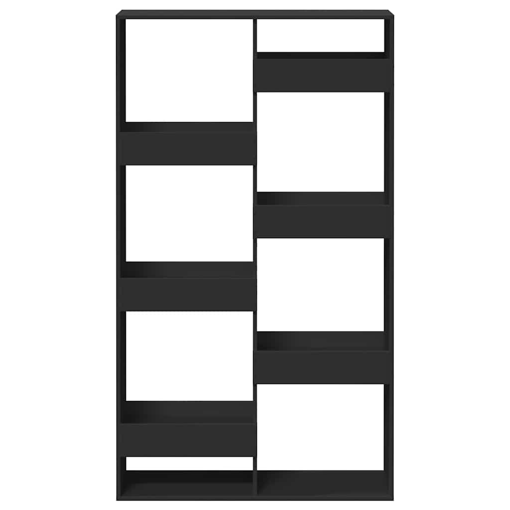 bogreol 100x33x175 cm konstrueret træ sort